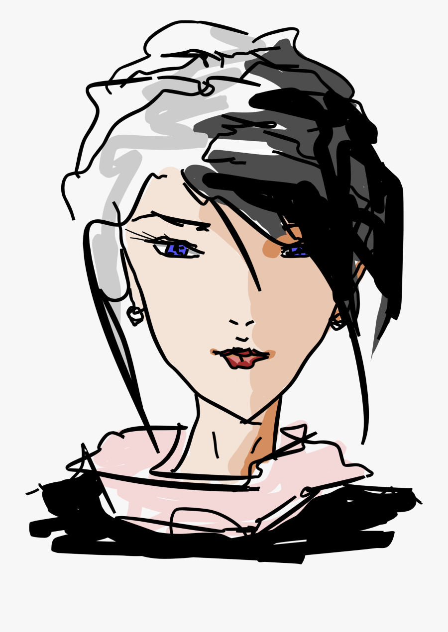 Woman Face Sketch Png Clipart , Png Download - Disegni Di Donne Stilizzati, Transparent Clipart