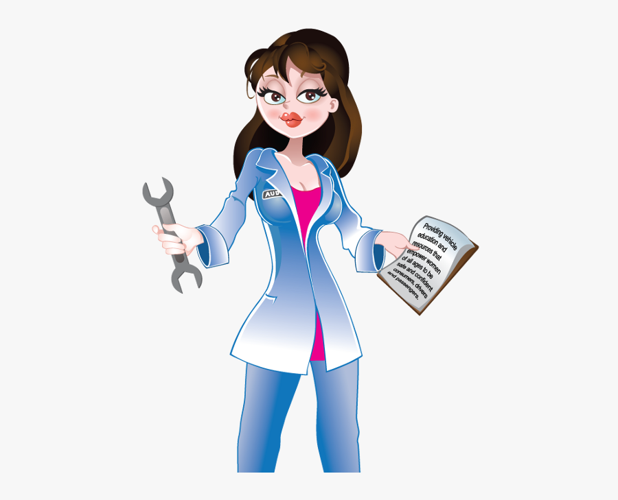 Women Auto Know Www - Chemical Engineer Cartoon Girl, Transparent Clipart