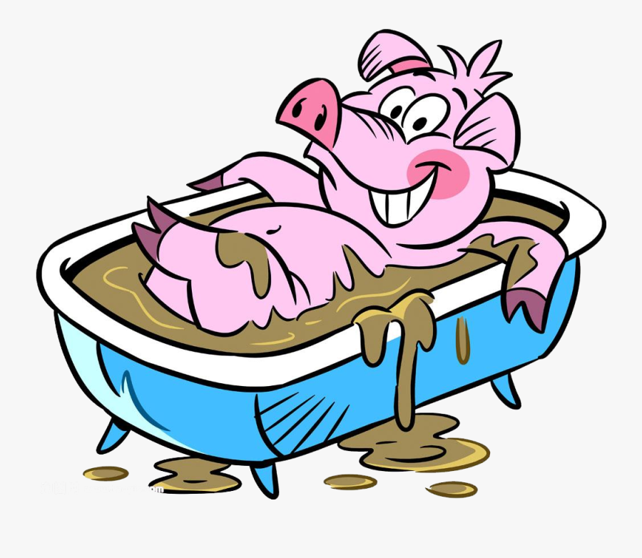 Pink Clipart Bathtub - Illustration, Transparent Clipart