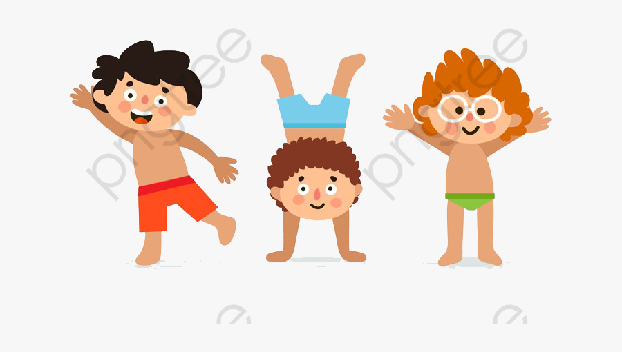 Bathing Clipart Daily - การ์ตูน เด็ก ใส่ ชุด ว่า ย น้ำ, Transparent Clipart