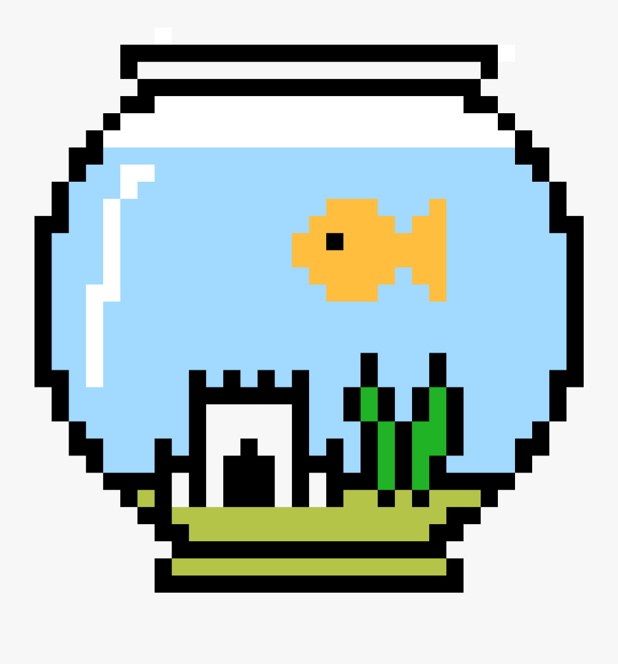 Fishbowl Clipart Empty Fish Tank - Fish In A Bowl Pixel Art, Transparent Clipart