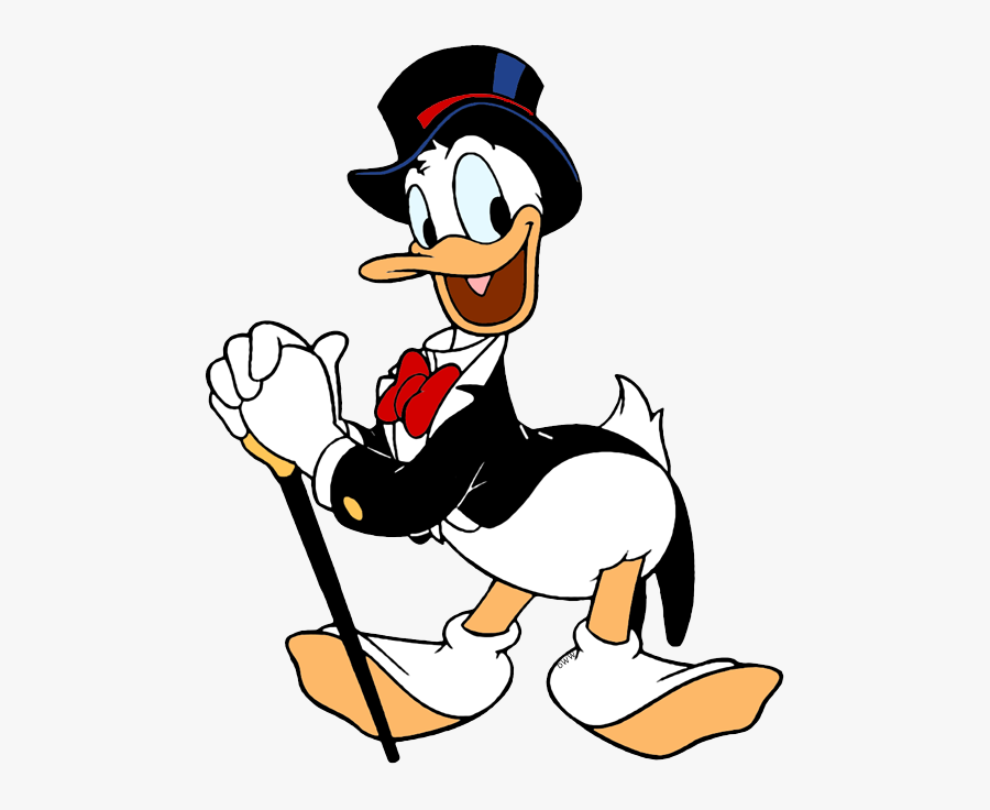 Donald Duck In A Tuxedo, Transparent Clipart