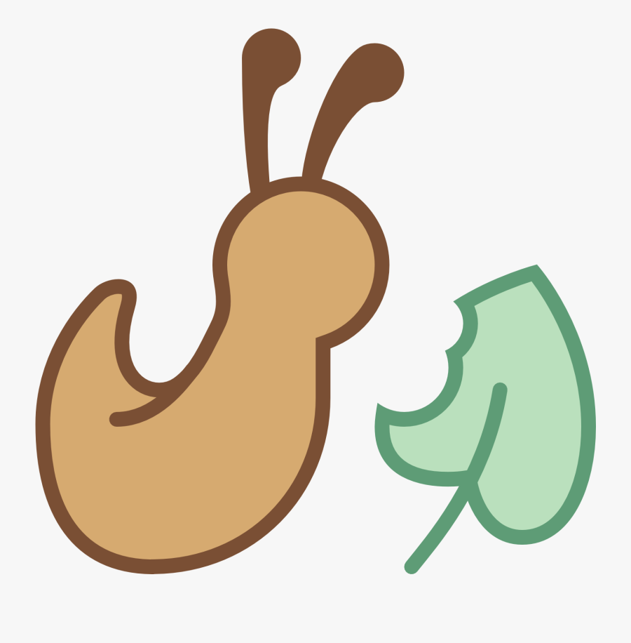 This Icon Is Depicting A Slug Next To A Leaf With A - Snail Png Clipart, Transparent Clipart