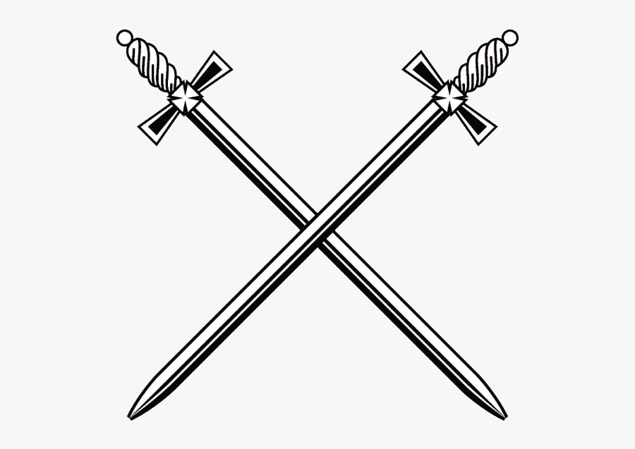 Cross Sword - Knight Swords Crossing Png, Transparent Clipart