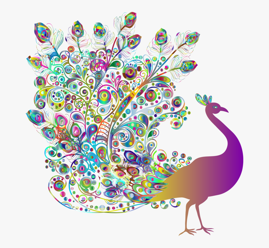 Graphic Design,art,visual Arts - Peacock Png, Transparent Clipart