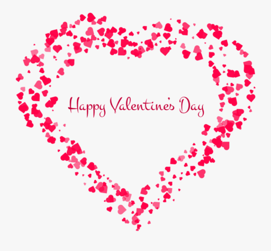 Happy Valentines Day Hearts, Transparent Clipart