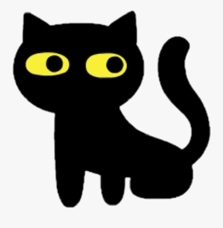 Gatito Gat Gatitokawaii Halloween Happyhalloween Tumbl - Black Cat, Transparent Clipart