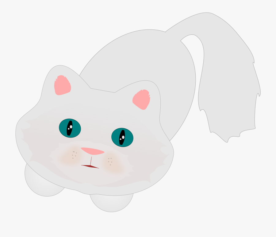 Cute Fluffy Cat Clipart , Png Download - Cartoon, Transparent Clipart