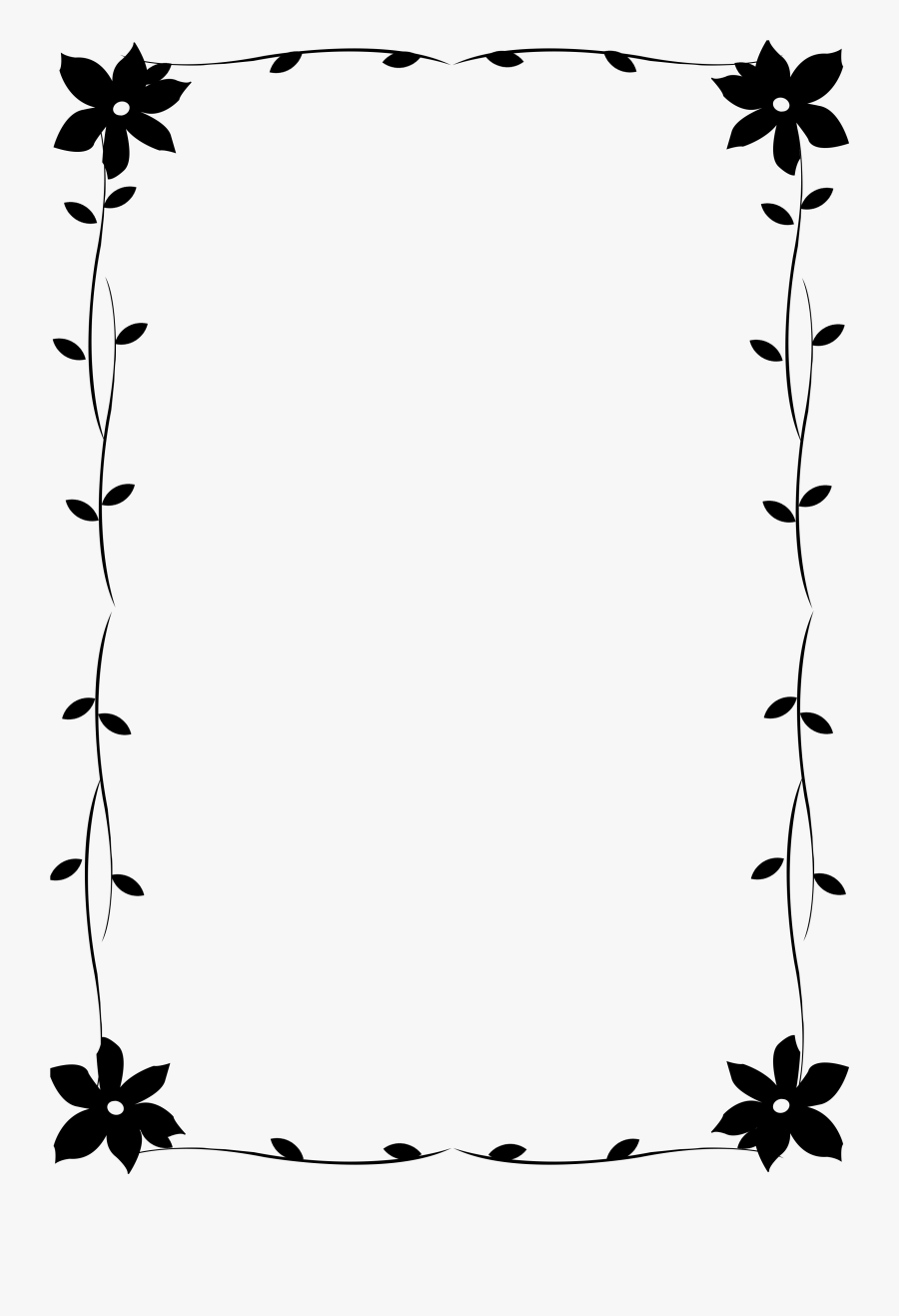 Clip Art Pinterest Doodles And Fun - Black And White Border Design, Transparent Clipart