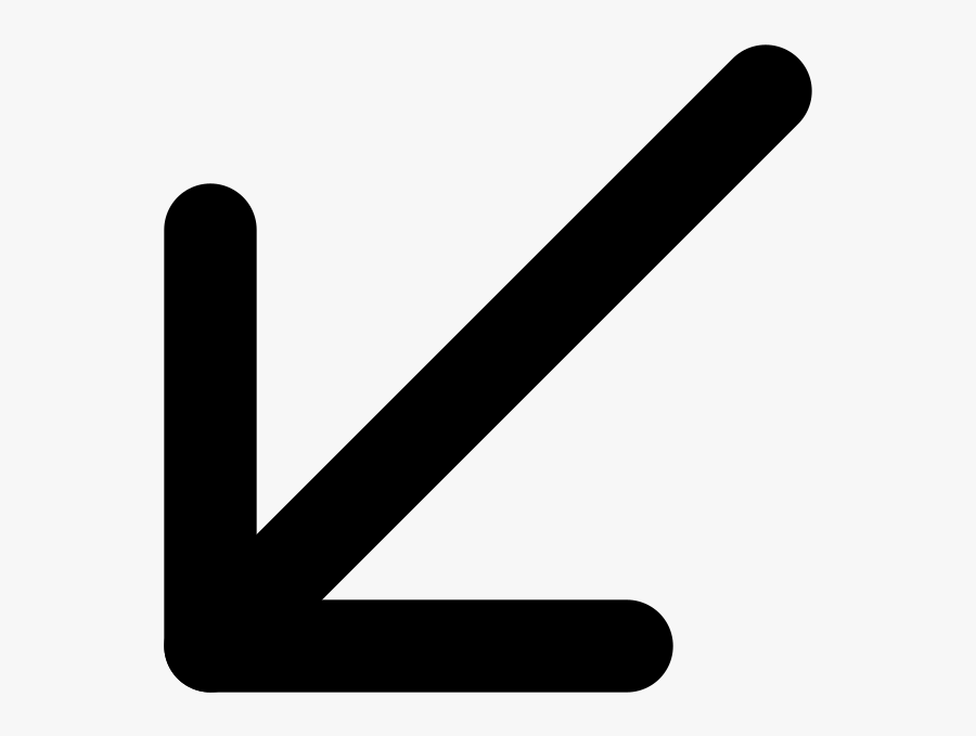 Clip Black And White Download File Arrows Down Left - Icon, Transparent Clipart