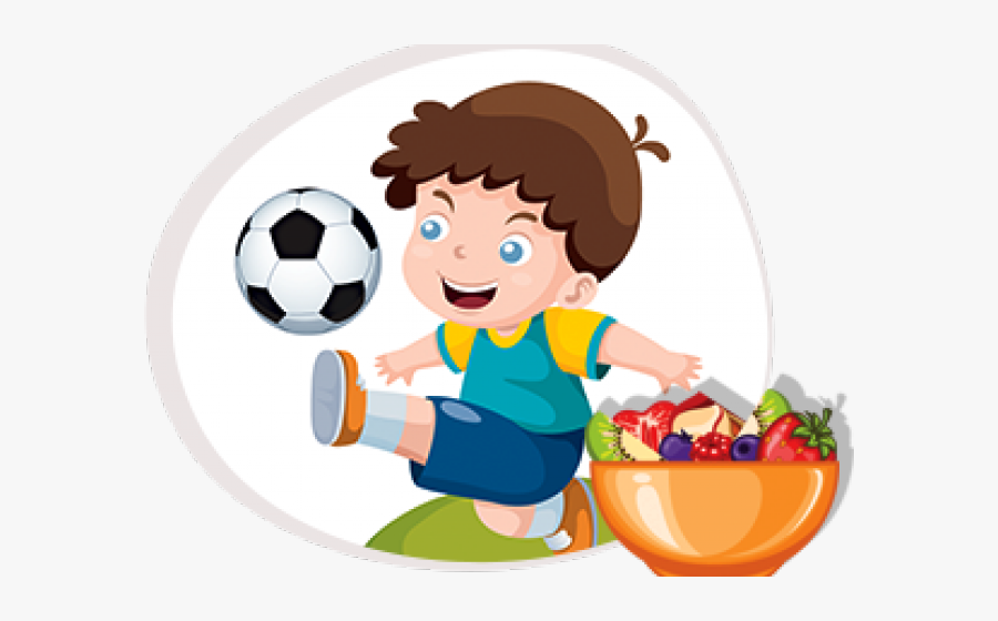 Transparent Snack Clipart - Boy Kicking Ball Cartoon, Transparent Clipart