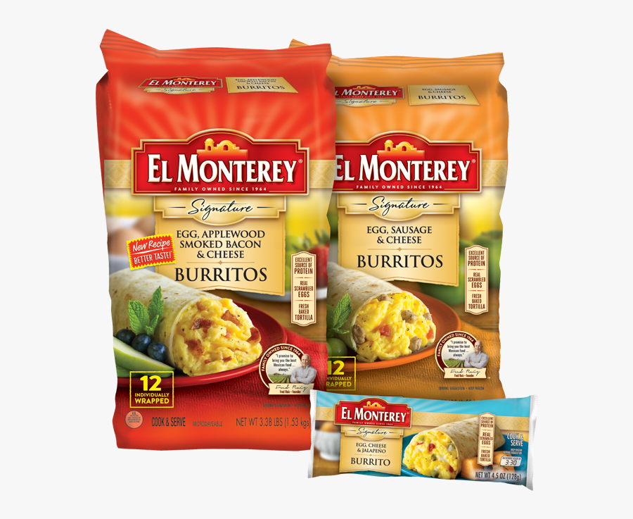 Breakfasts For Kids - Del Monte Breakfast Burritos, Transparent Clipart
