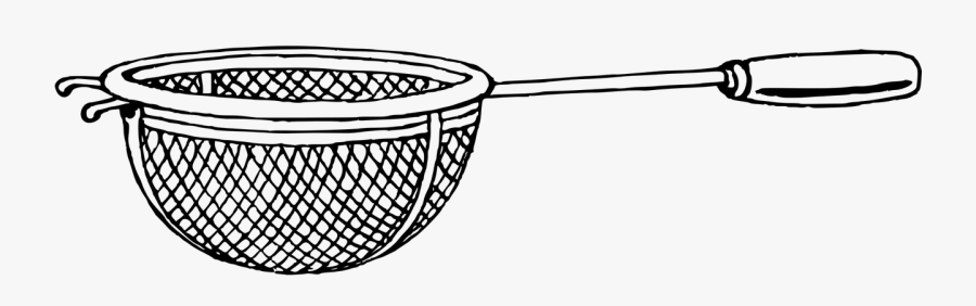 Cook Cooking Kitchen Free Picture - Sieve Black And White, Transparent Clipart