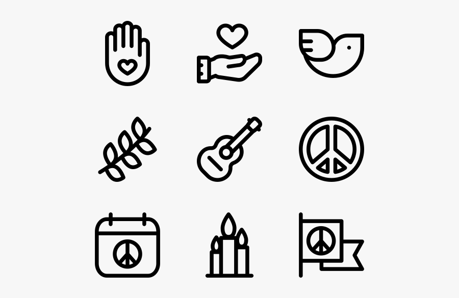 Peace Day - Hand Drawn Icon Png, Transparent Clipart