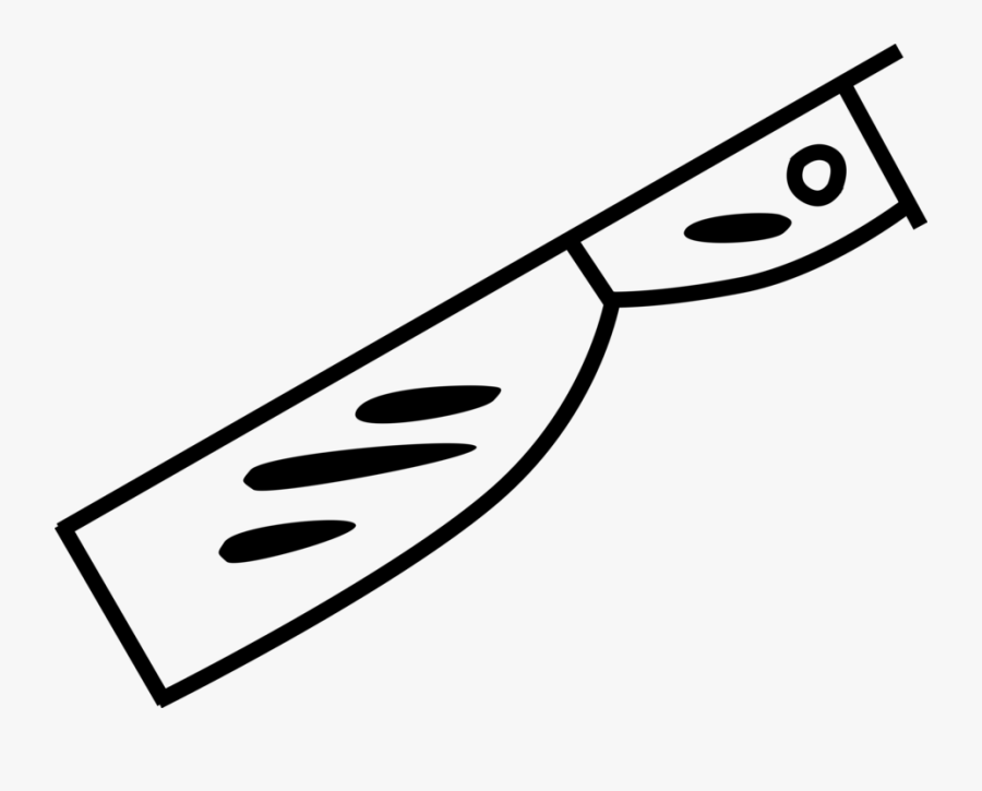 Vector Illustration Of Kitchen Meat Cleaver And Knife - Soccer Ball Cartoon To Color, Transparent Clipart