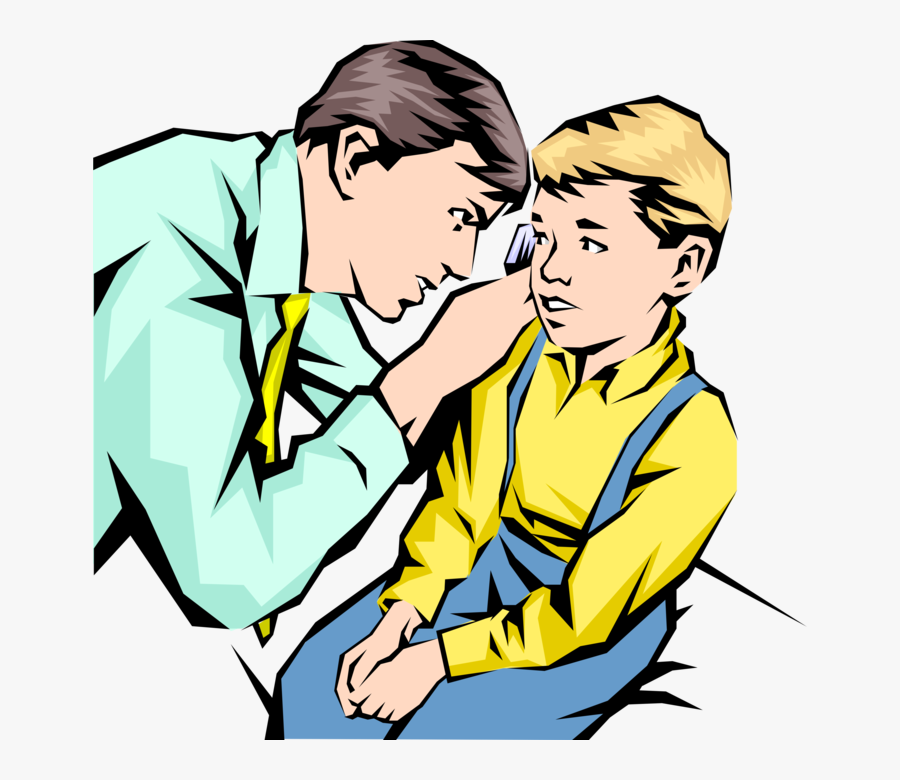 Ear Clipart Doctor - Imagem Medico E Paciente Vetor, Transparent Clipart