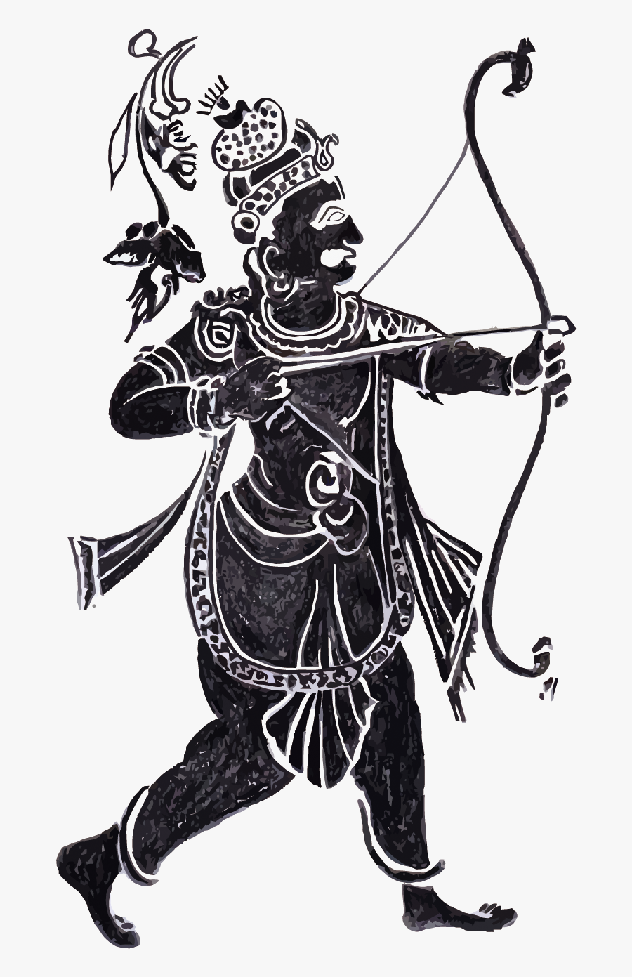 Ramayana Black And White, Transparent Clipart
