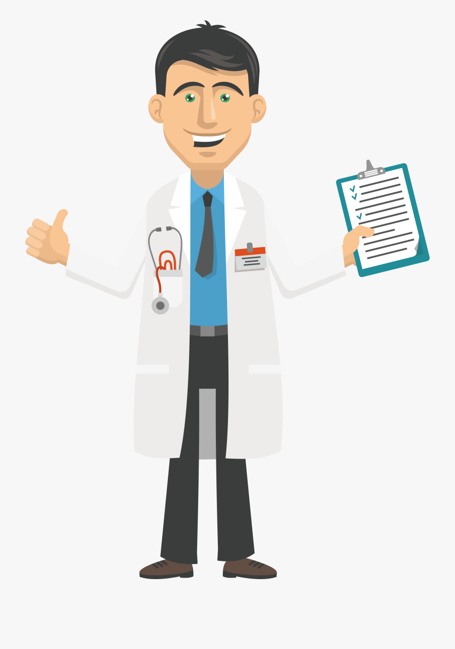 Clipart Doctor White Coat - Cartoon Clip Art Doctor Png, Transparent Clipart