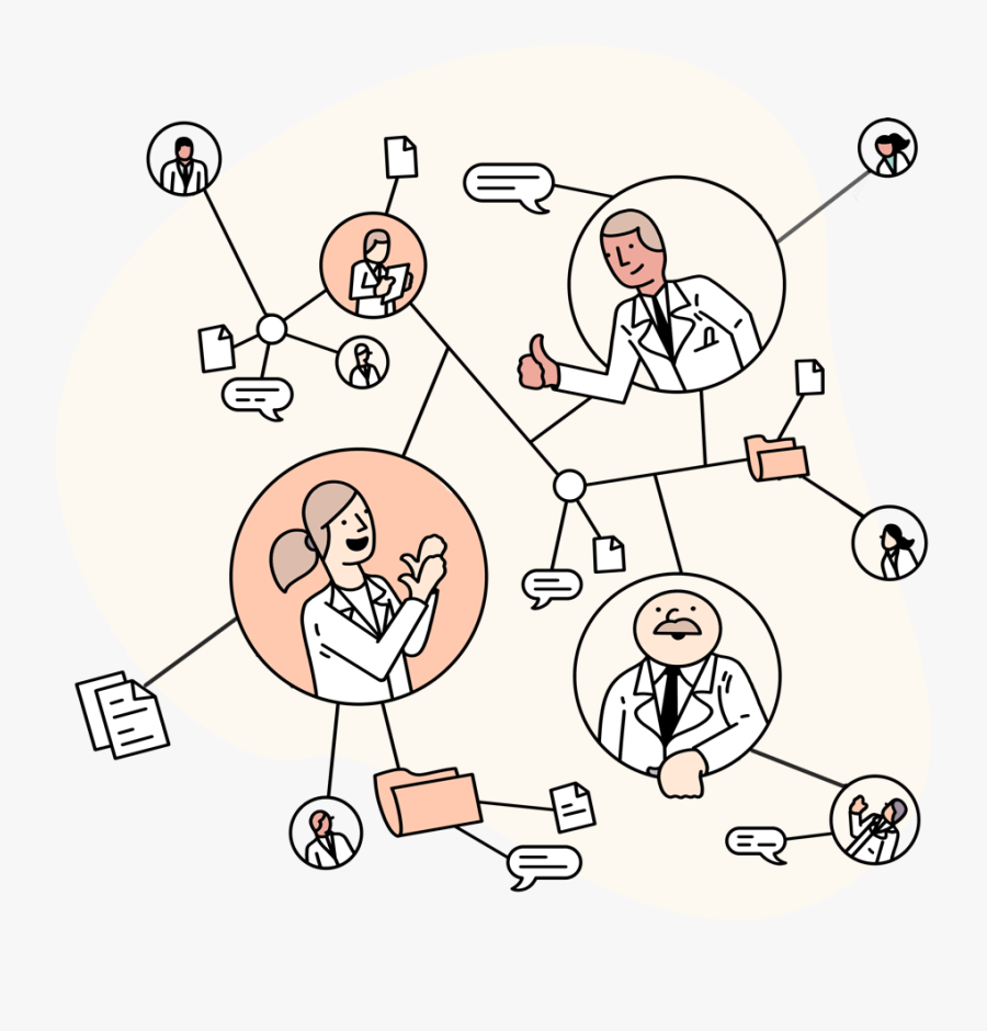 Illustration Of Doctor Network - Cartoon, Transparent Clipart