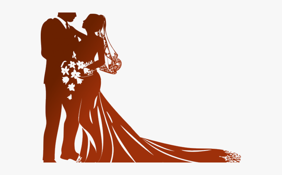 Gate Clipart Marriage - Wedding Couple Silhouette Png, Transparent Clipart