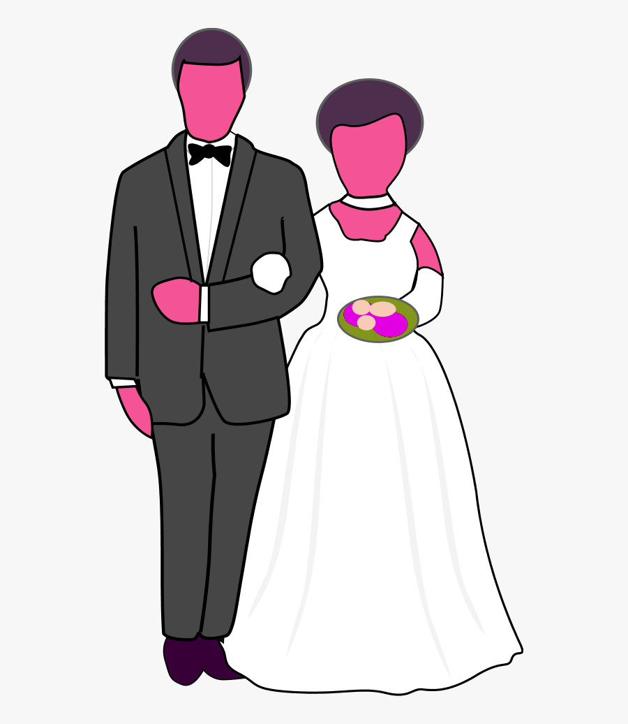 Vector Clip Art - People Getting Married Clipart, Transparent Clipart