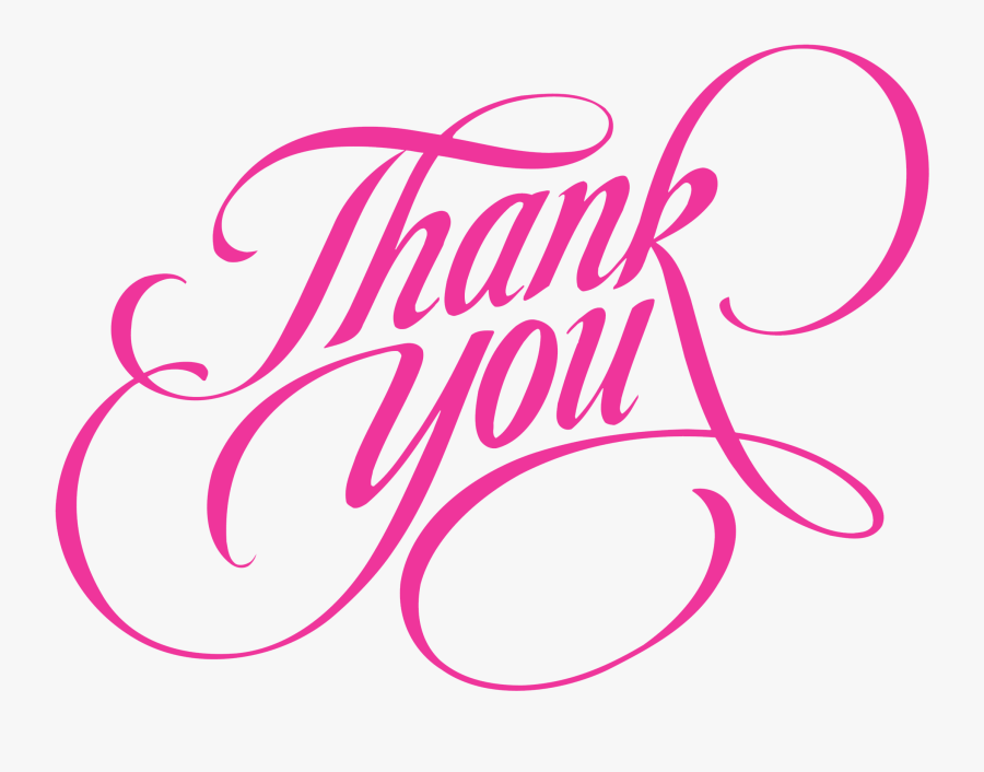 Thank You Pink Png, Transparent Clipart