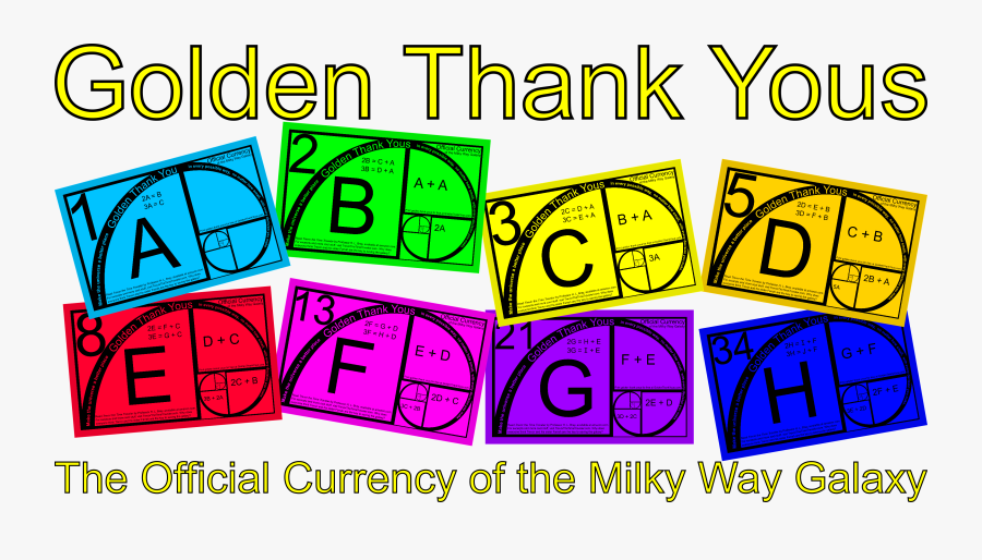 Golden Thank Yous, Transparent Clipart