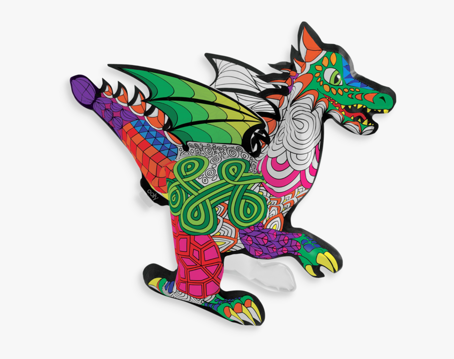 Fantastic Dragon 3d Colourables Ooly, Transparent Clipart