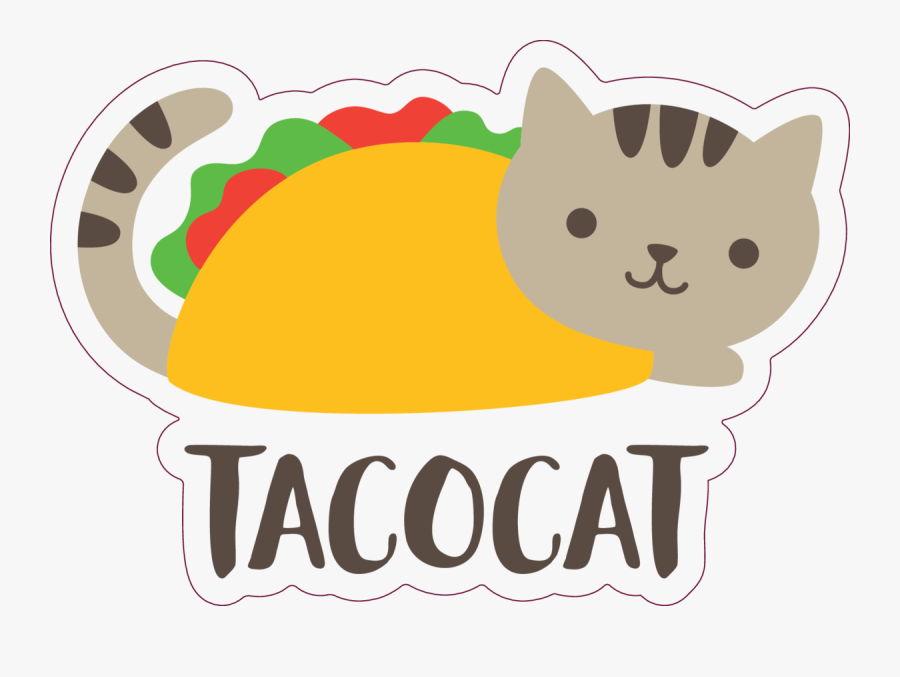 Excelent Cute Taco Cat Sticker This Month - Cute Taco, Transparent Clipart