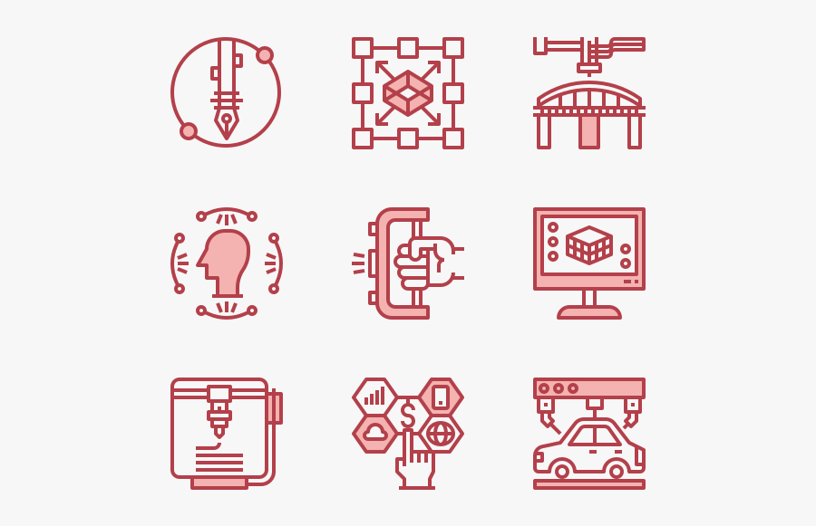 3d Printing - Business Process Png Icons, Transparent Clipart