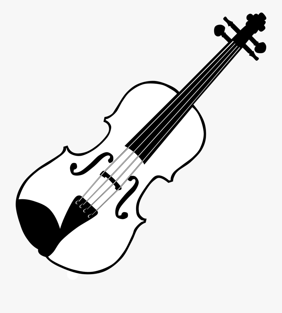 Violinist Clipart Classical Music Instrument - Violin Black And White, Transparent Clipart