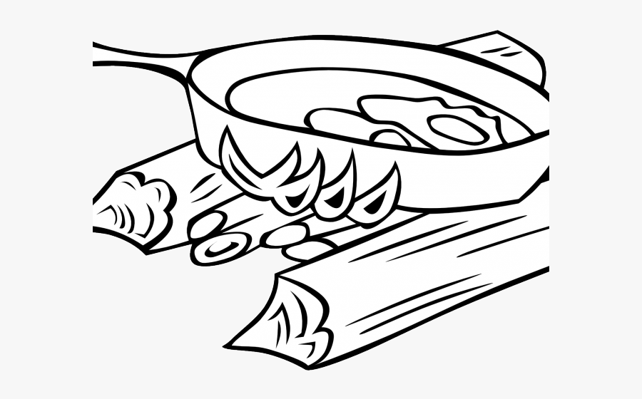 Frying Fish Clipart Black And White, Transparent Clipart