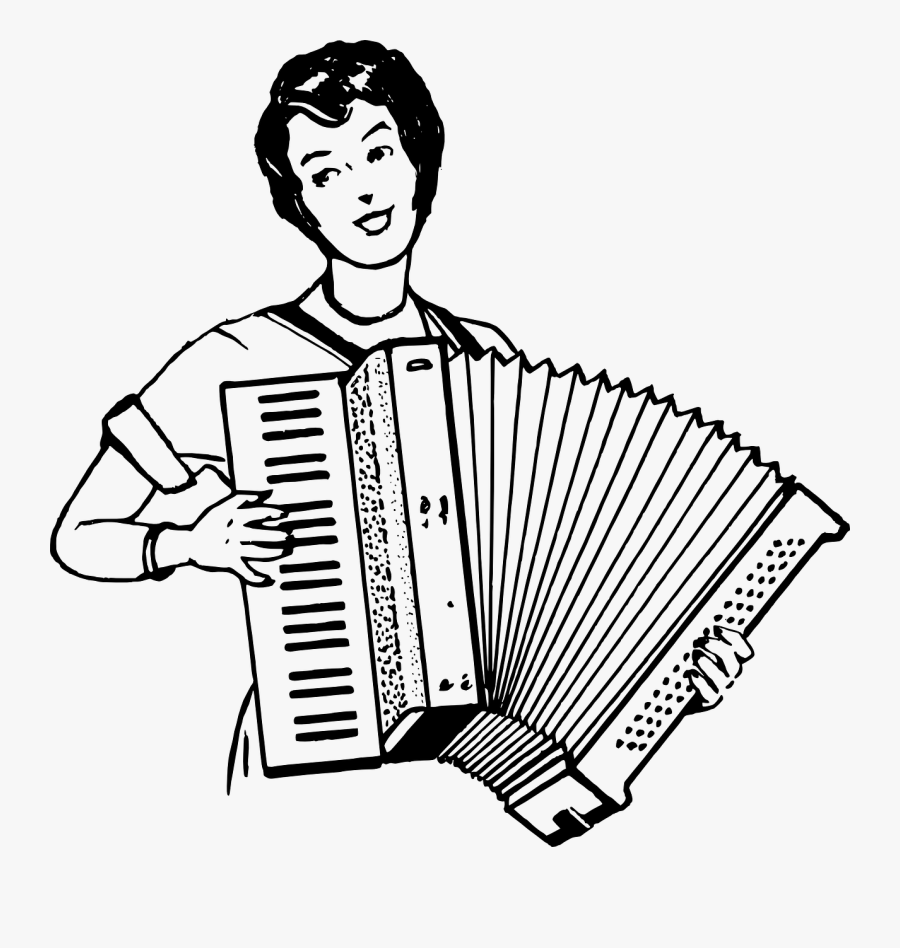 Transparent Piano Clip Art - Someone Playing The Accordion, Transparent Clipart