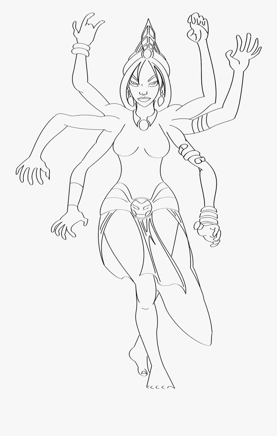 Shiva Coloring Page - Line Art, Transparent Clipart