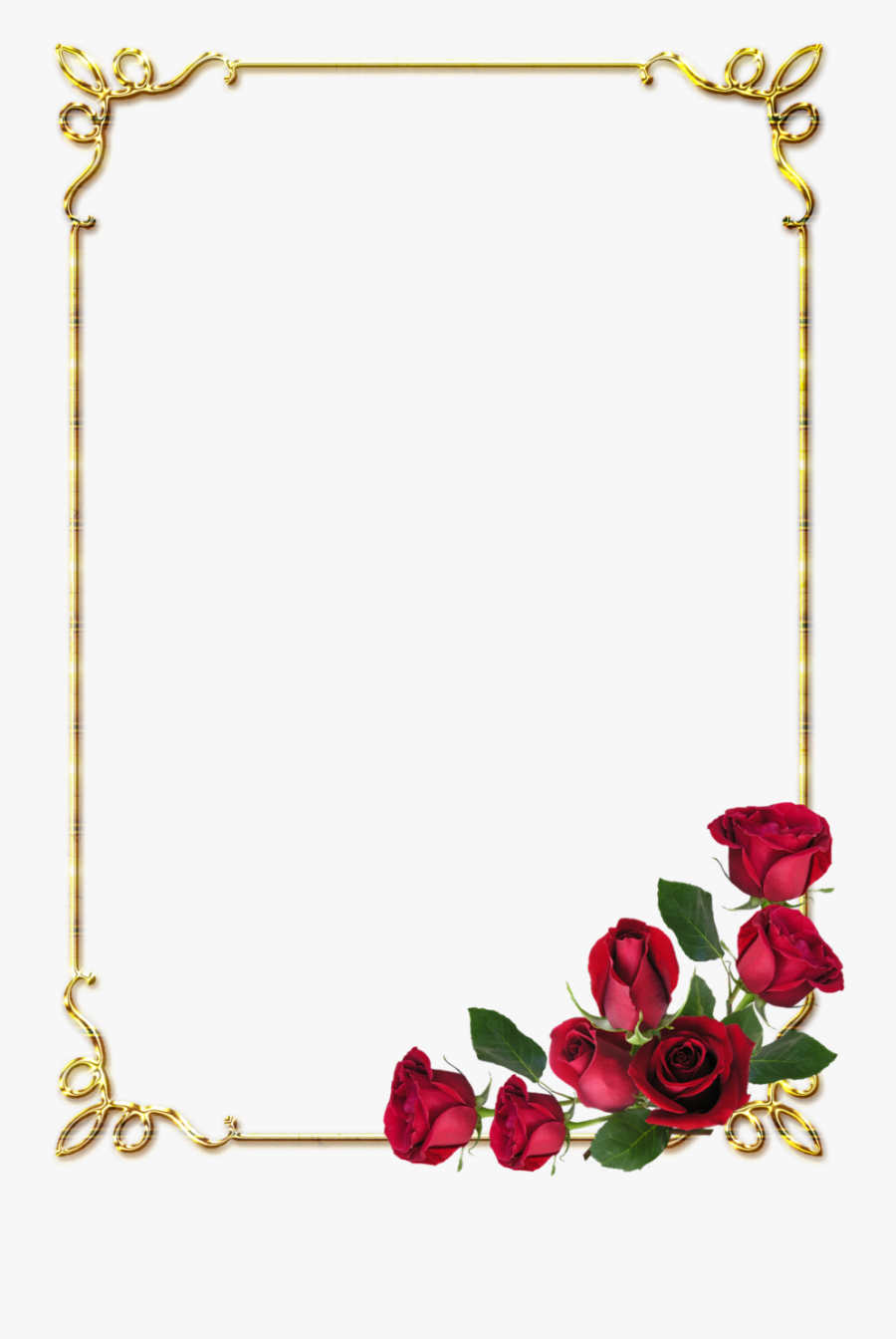 Flower, Rose, Transparent Png Image & Clipart Free - Border Design Png, Transparent Clipart