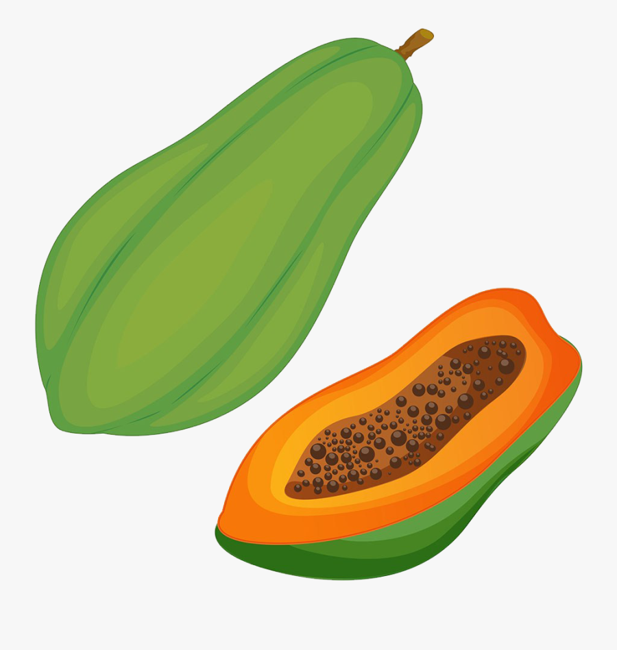 Pawpaw Clip Art Green - Papaya Clipart, Transparent Clipart