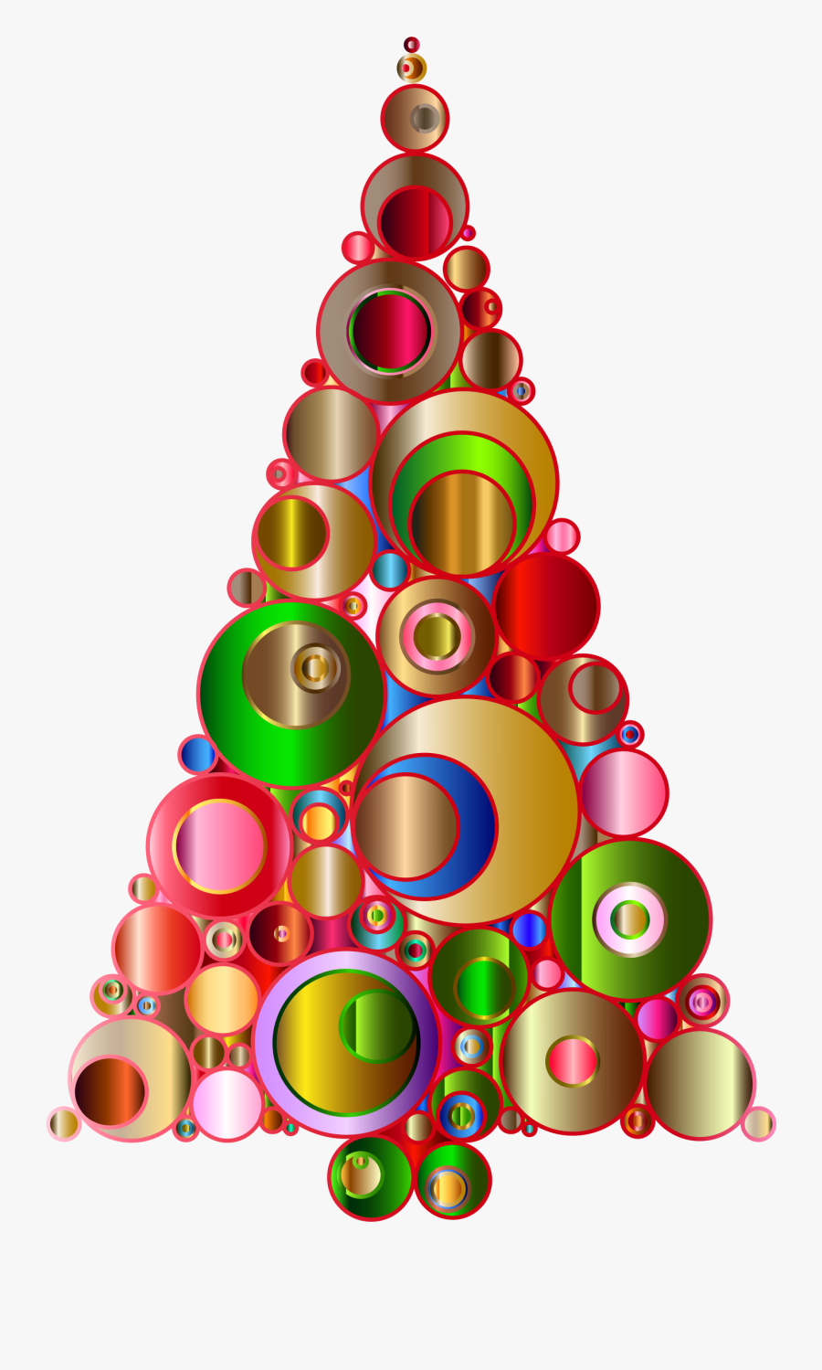 Banner Transparent Download Abstract Christmas Tree - Colourful Christmas Tree Png, Transparent Clipart