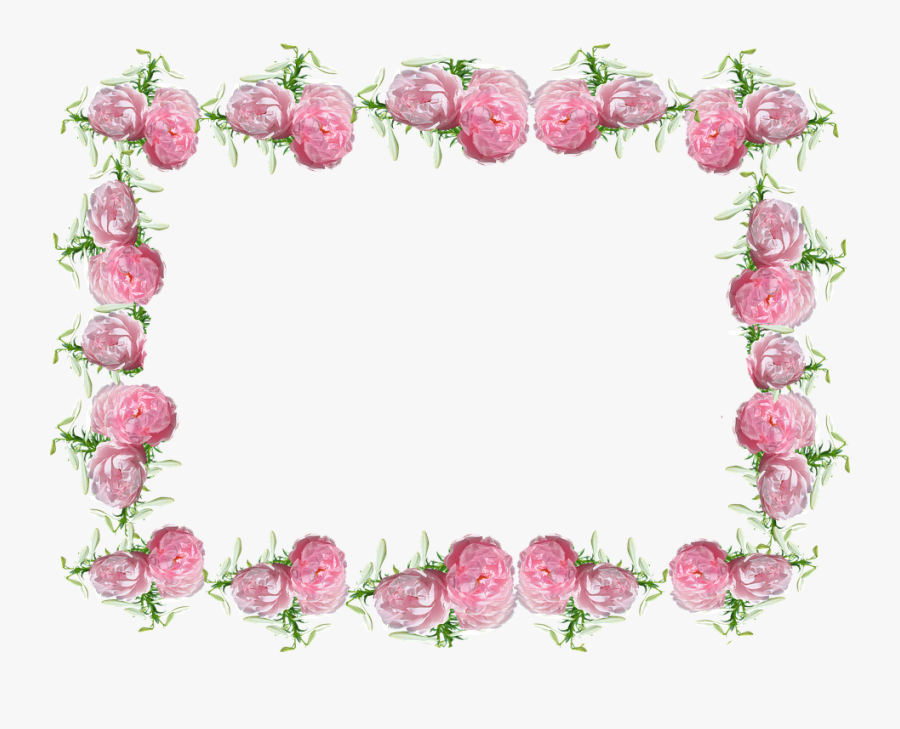Frame, Border, Roses, Lilies, Floral - Bangla Love Sms For Husband, Transparent Clipart