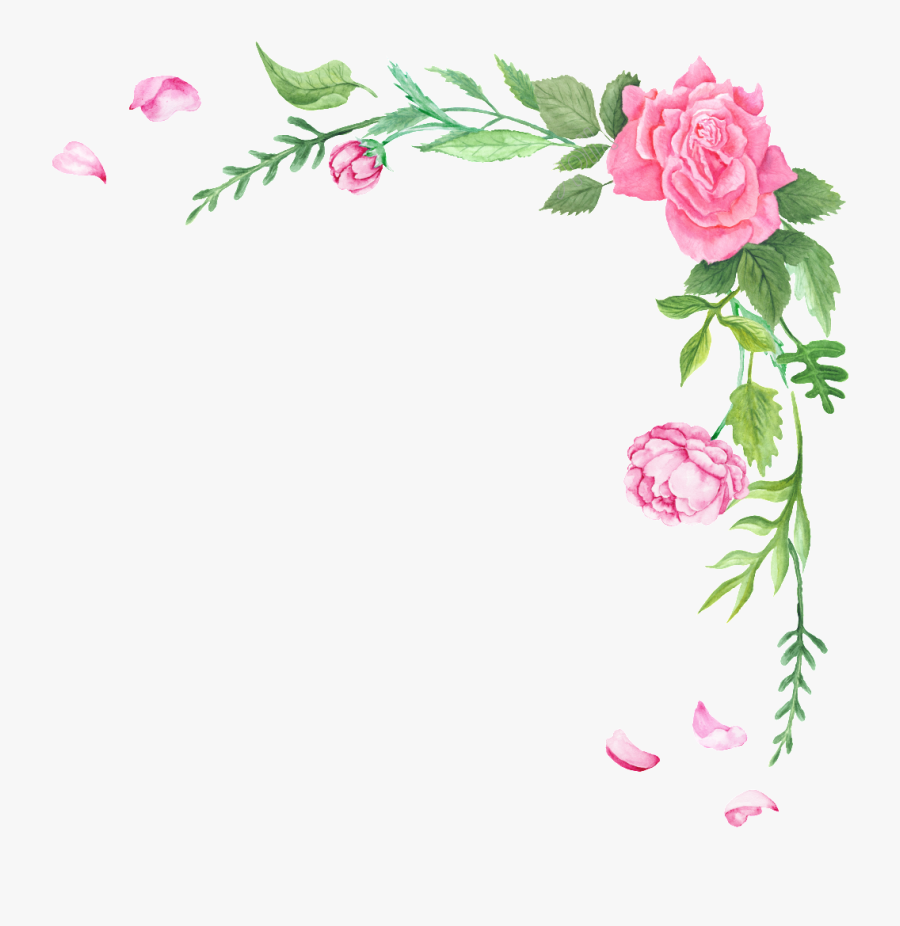 Fresh Flower Transparent Decorative Free Png - Border Flowers Png Transparent, Transparent Clipart