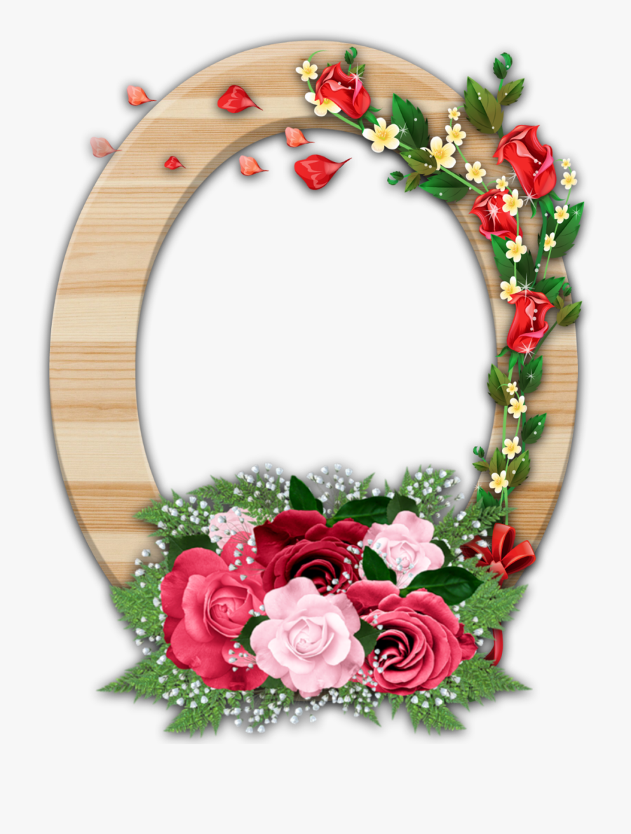 Clipart Flower Frame - Flower Photo Frame In Png, Transparent Clipart