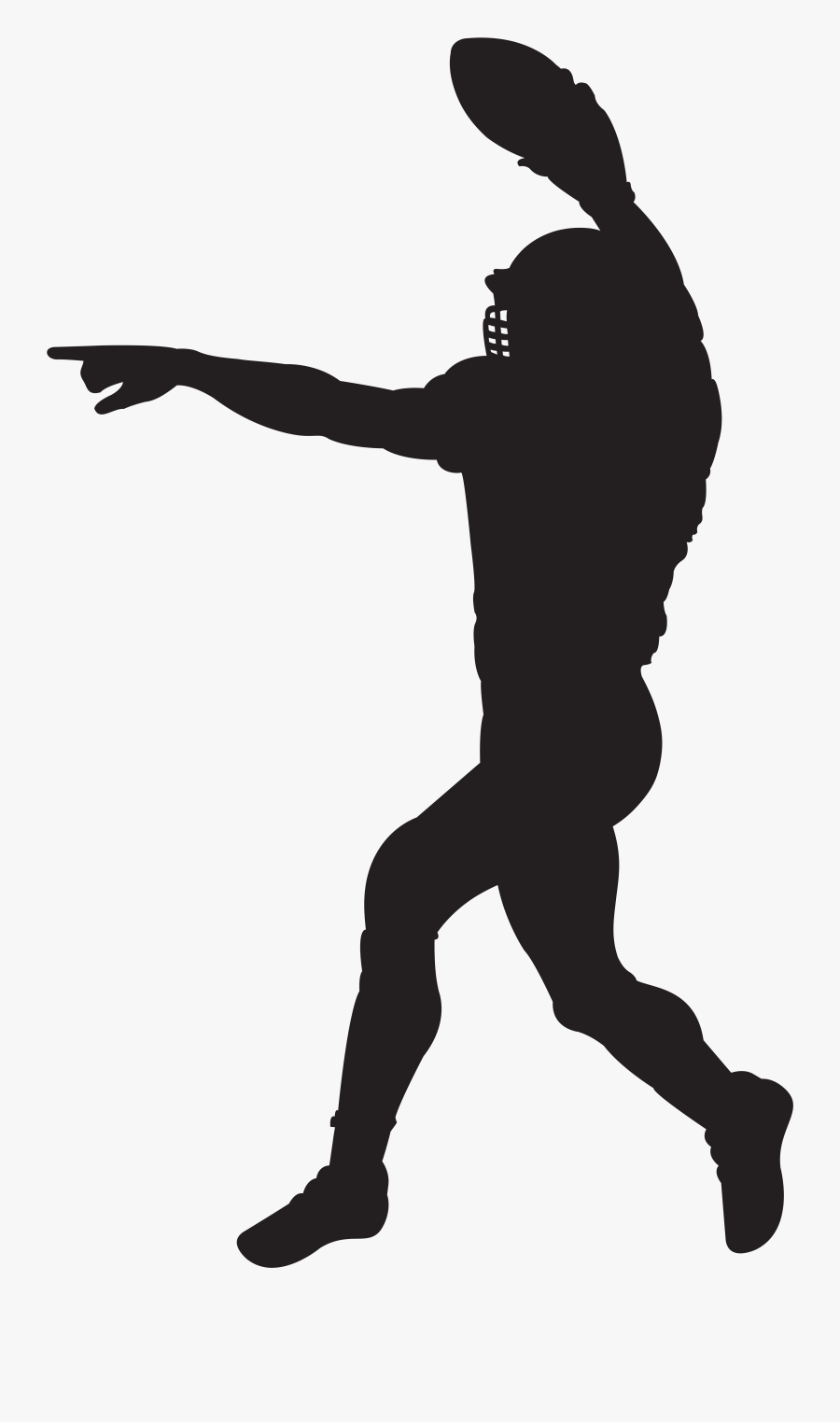 American Football Player Silhouette Clipart Image - Silhouette Football Player Png, Transparent Clipart