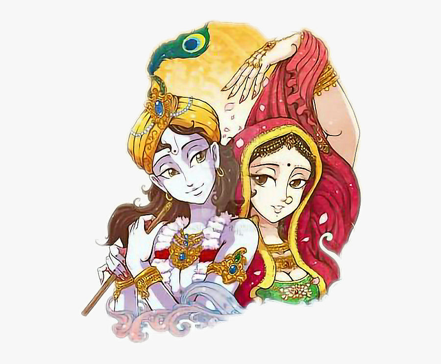 #krishna #radhakrishna #radhe Krishna - Cartoon Radha Krishna Drawing, Transparent Clipart