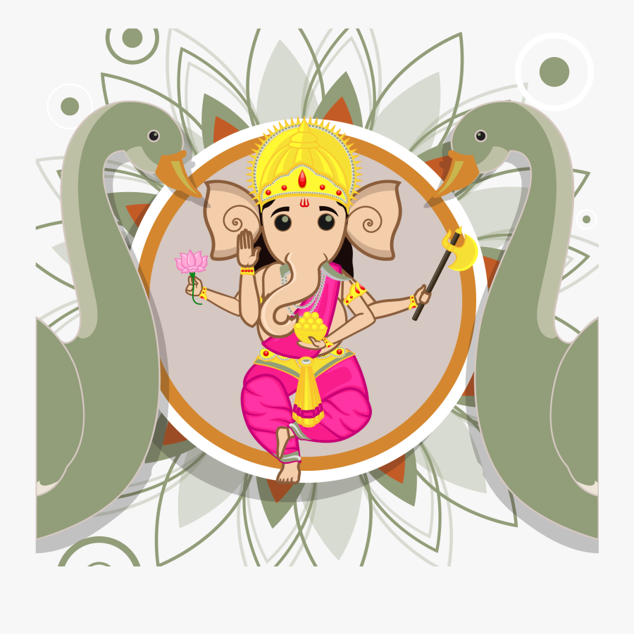 Ganesha Religion Illustration Like - Ganesha Cartoon Pngs, Transparent Clipart