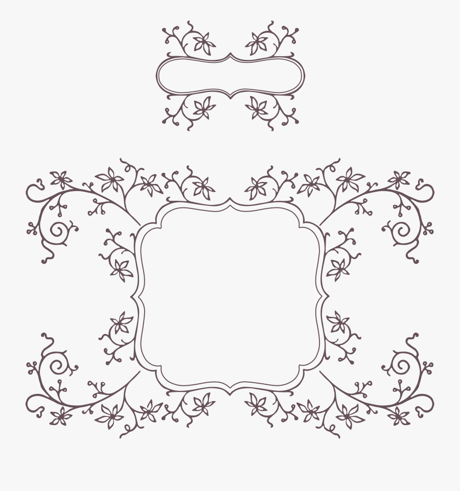 Vintage Ornaments For Making Labels - Champagne Bottle Labels Template, Transparent Clipart