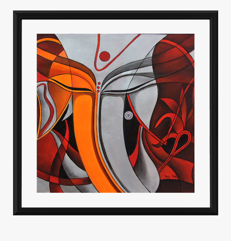 Modern Painting Images Of Ganesha , Png Download - Painting Modern Lord Ganesha, Transparent Clipart