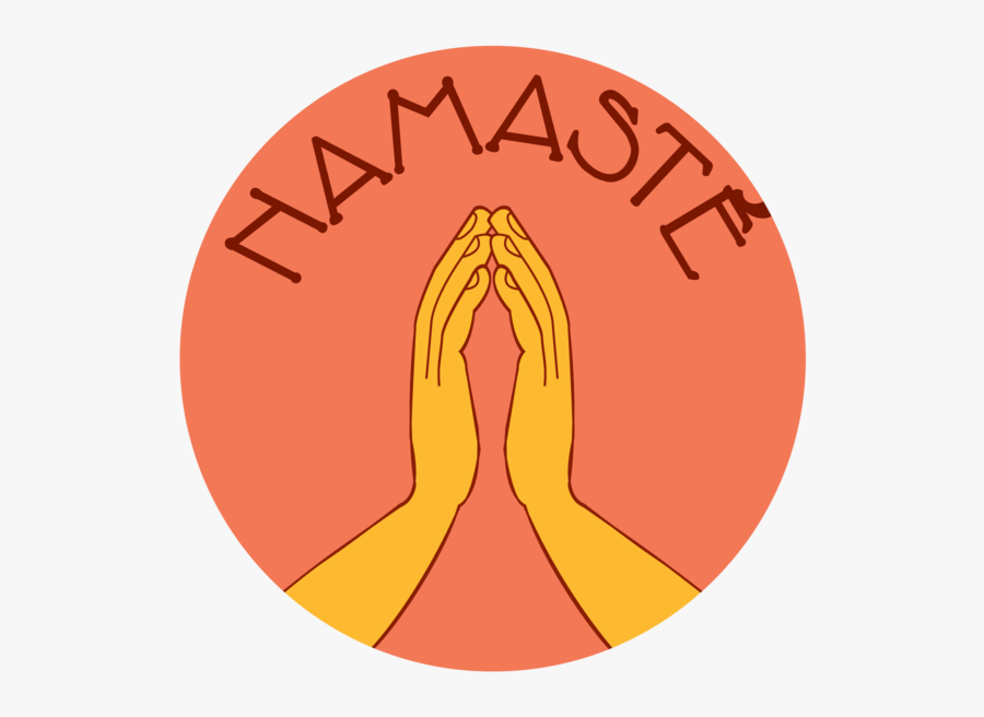 Namaste Button - Circle, Transparent Clipart