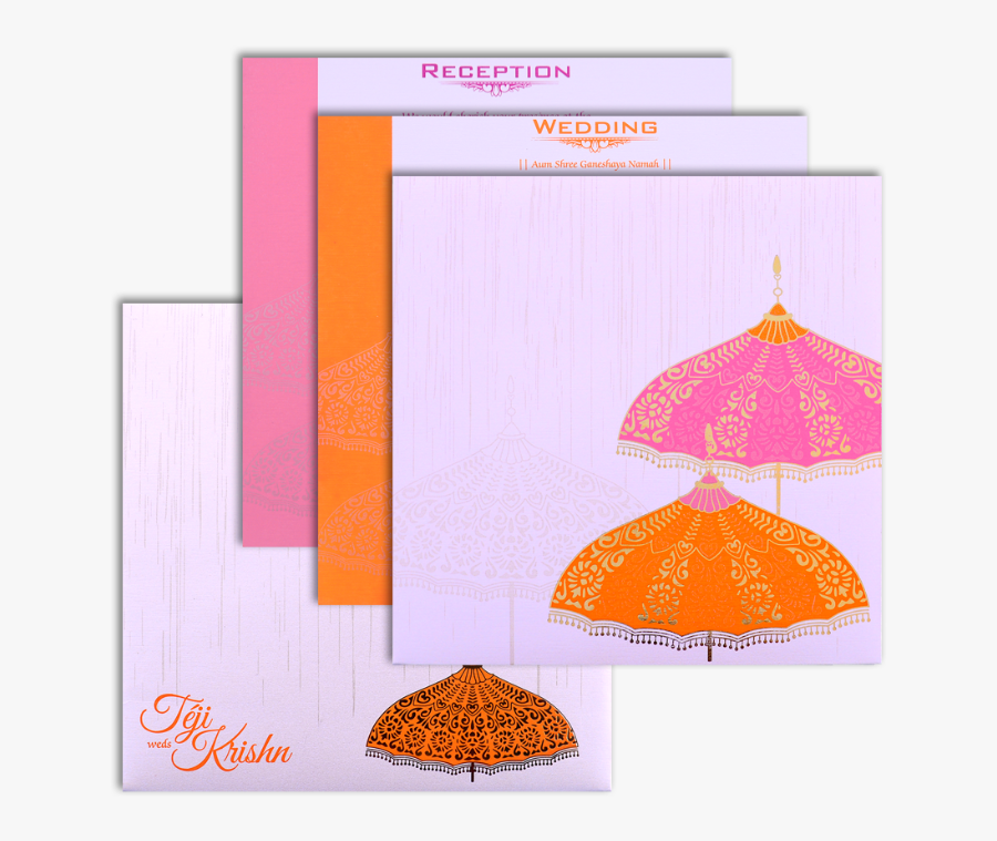 Hindu Wedding Cards , Png Download - Wedding Umbrella Clipart, Transparent Clipart
