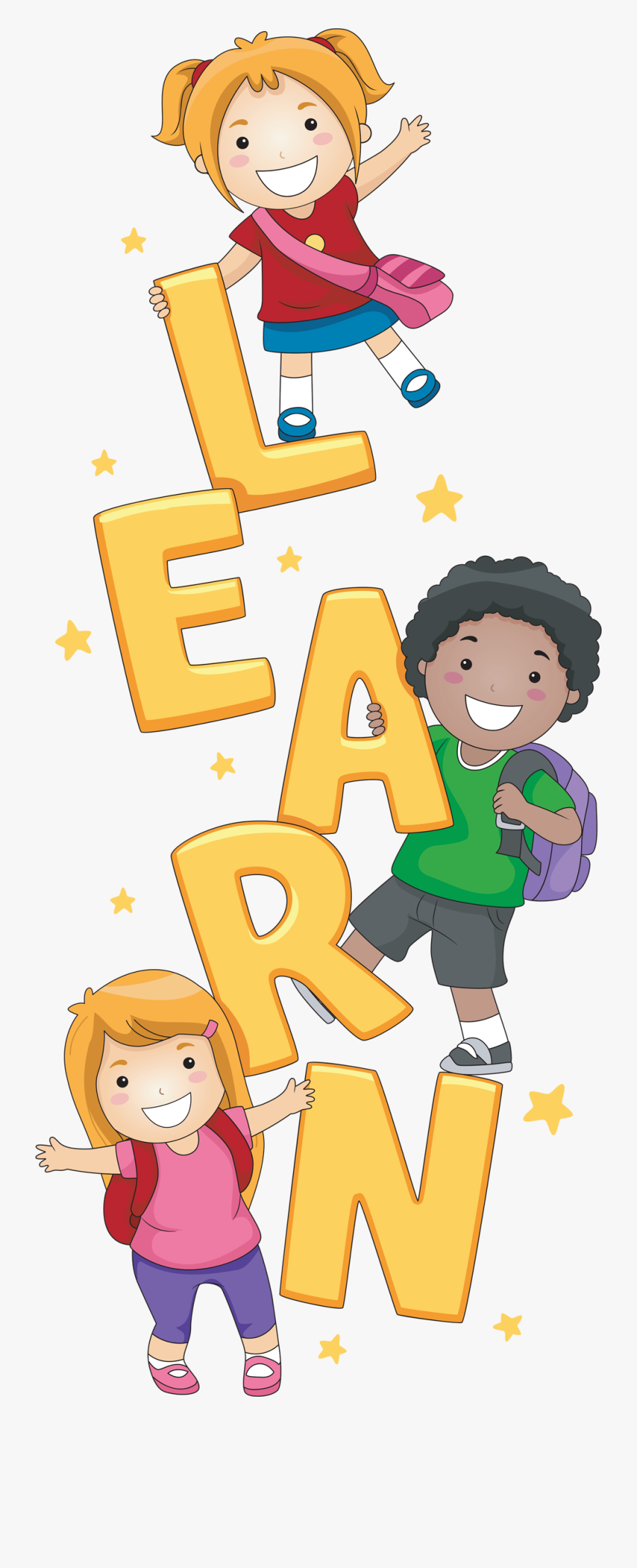 Learning Clipart Png - Cartoon Children Learning, Transparent Clipart