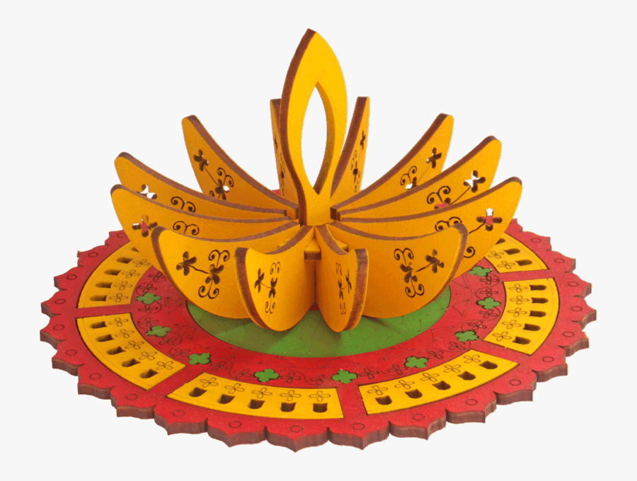 Festival Clipart Diya - Rangoli With Diya Clipart, Transparent Clipart