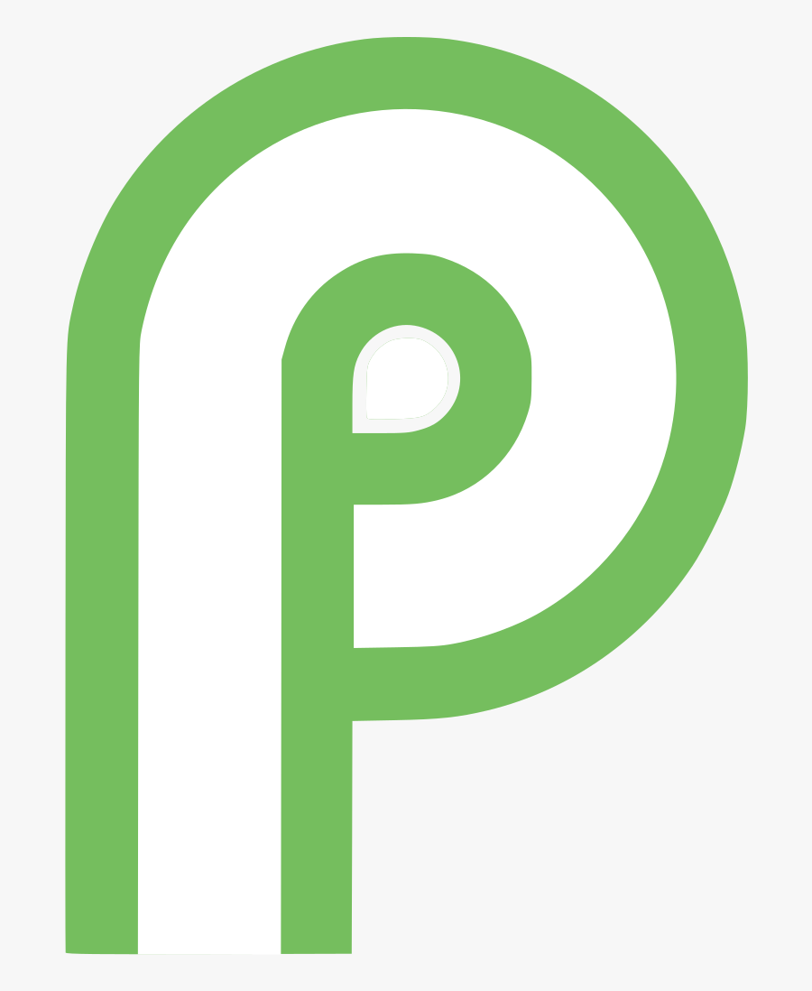 Green,font,line,clip Art,logo,symbol,graphics - Android Pie Logo Png, Transparent Clipart